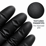 Vanity UK Black Disposable Nitrile Gloves Medium (100)