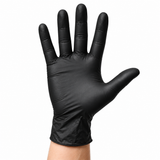 Vanity UK Black Disposable Nitrile Gloves Medium (100)